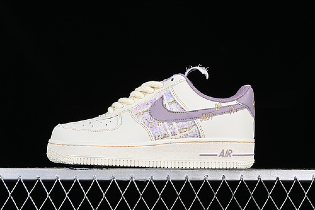 Nike Nike AIR FORCE 1 07 LOW JUST DO IT WHITE/PURPLE · FJ7740-019, photo 1