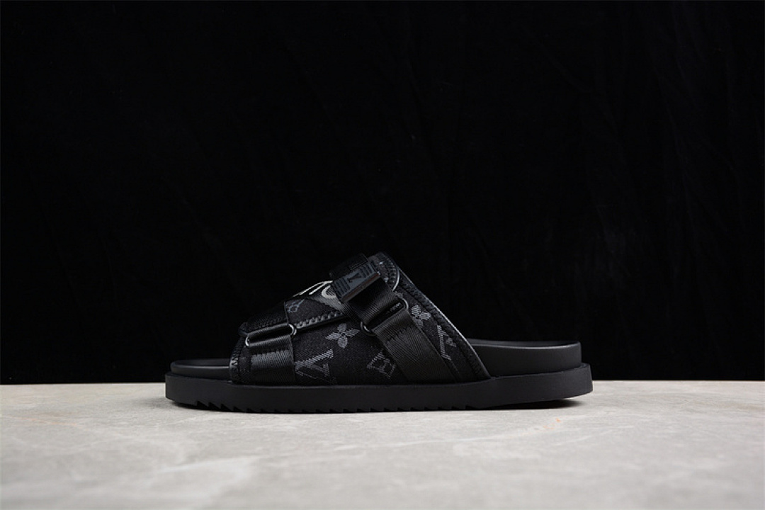 Louis Vuitton [L*V COMFORTABLE CASUAL COOL SLIPPERS BLACK]-[MAN:38-45] - Image 13