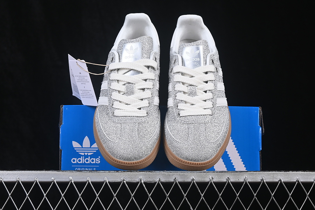 Unbranded [KI6264]-[SAMBA OG CLOVER CASUAL BOARD SHOES SILVER/ARGENTOUS]-[WOMAN:35-39]-[MAN:40-45] - Image 13