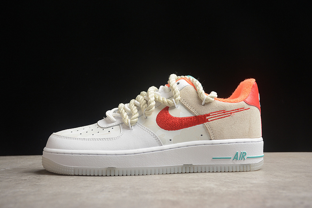 Nike Nike AIR FORCE 1 07 LOW RETRO SP WHITE/GREY/ORANGE · FD4205-161, photo 1