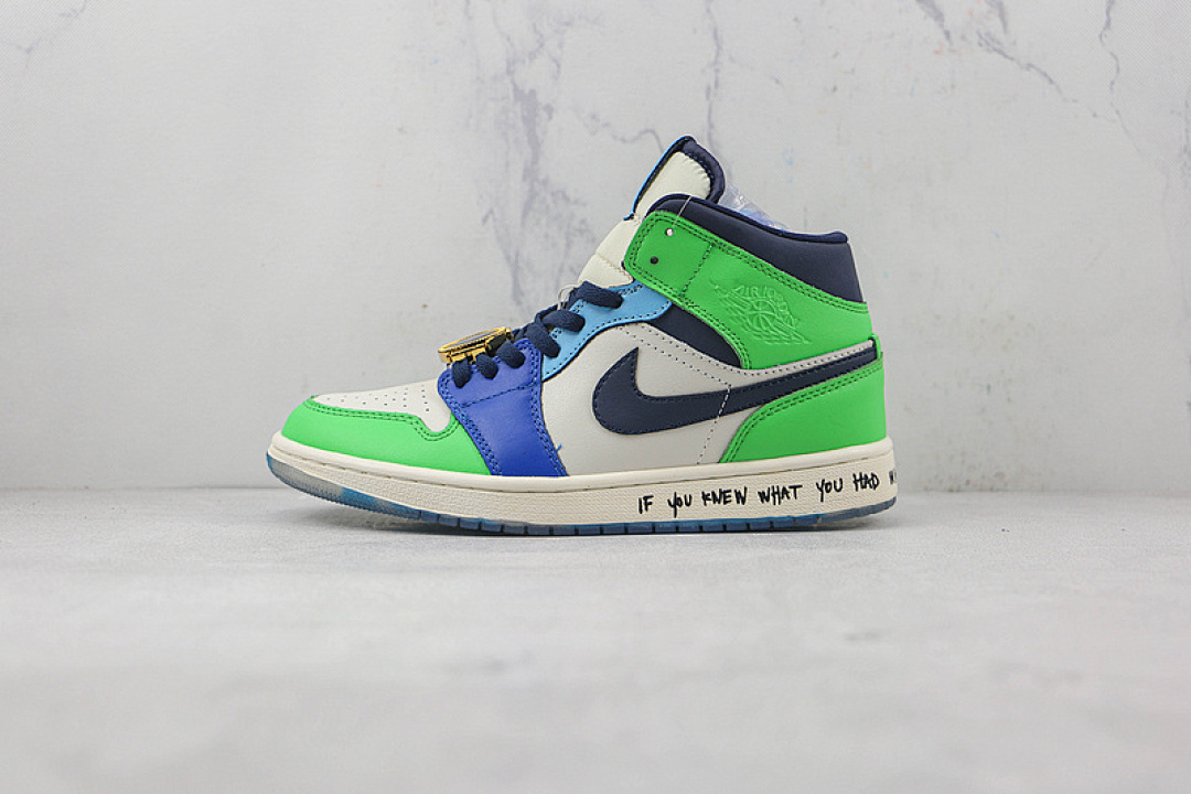 Jordan [CQ7629-100]-[MELODY EHSANI X AIR JORDAN 1 MID FEARLESS WHITE/BLACK/HALF BLUE/HABANERO (RED]), photo 1