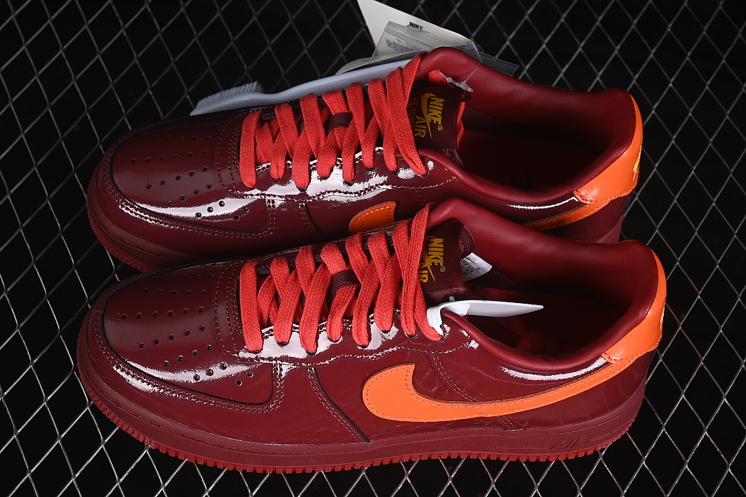 Nike [IO4489-601]-[AIR FORCE 1 07 LOW CASUAL SNEAKERS WINE RED/ORANGE]-[WOMAN:36-39]-[MAN:40-46] - Image 10