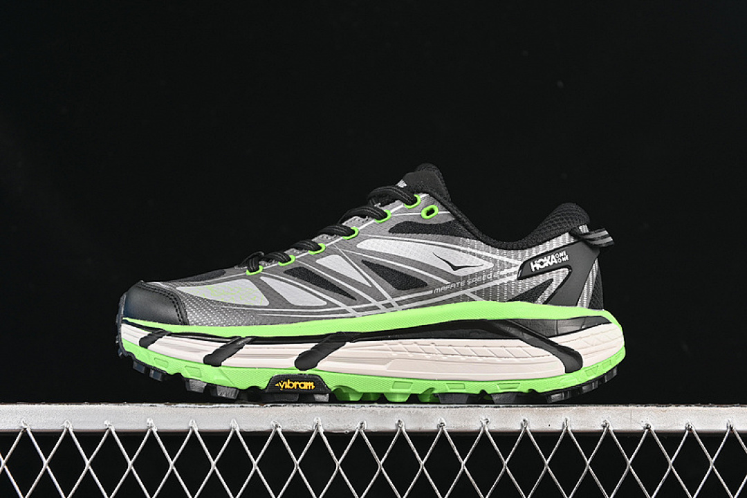Hoka [1126851 BCKLC]-[HOKA MAFATE THREE 2 GREY/BLACK/GREEN]-[WOMAN:36-39]-[MAN:40-45] - Image 2