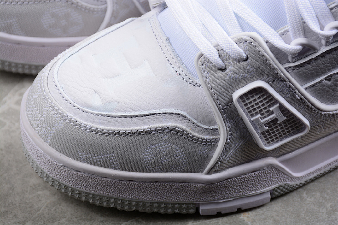 Louis Vuitton [L*V 2022 TRAINER SNEAKERS WHITE/WHITE/LIGHT GREY]-[WOMAN:36-39]-[MAN:40-46] - Image 8
