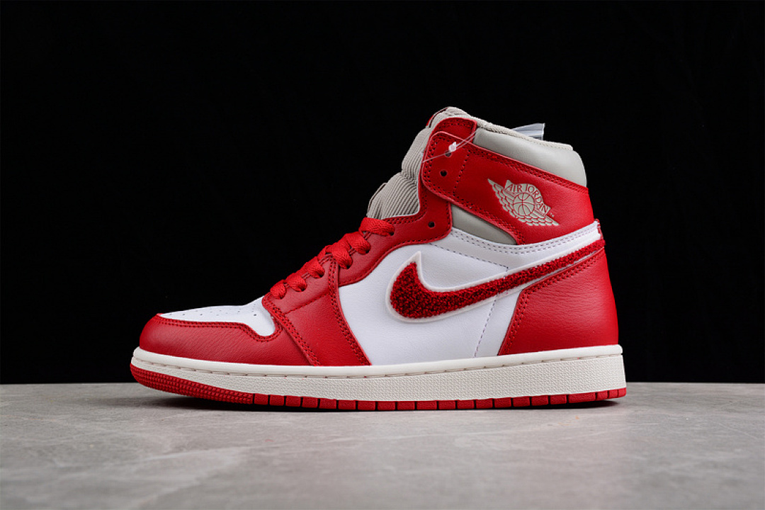 Jordan [DJ4891-061]-[CJ AIR JORDAN 1 HIGH OG NEWSTALGIA CHENILLE LIGHT IRON ORE/VARSITY RED/SAIL], photo 1