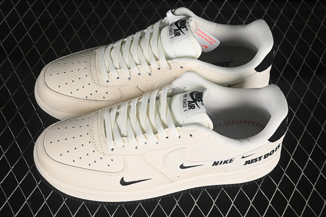 Nike [DF0188-054]-[AIR FORCE 1 07 LOW JUSTDOIT BEIGE/BLACK]-[WOMAN:36-39]-[MAN:40-45] - Image 11