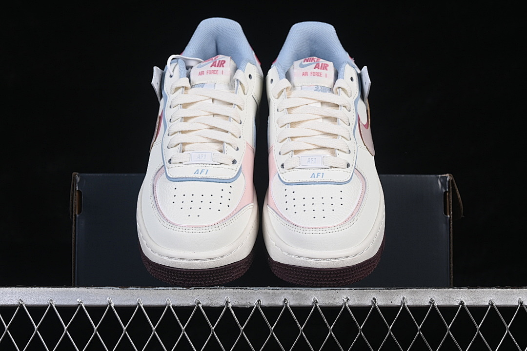 Nike [IQ9803-161]-[AIR FORCE 1 SHADOW BOARD SHOES WHITE/PINK/BLUE]-[WOMAN:35.5-39]-[MAN:40] - Image 13