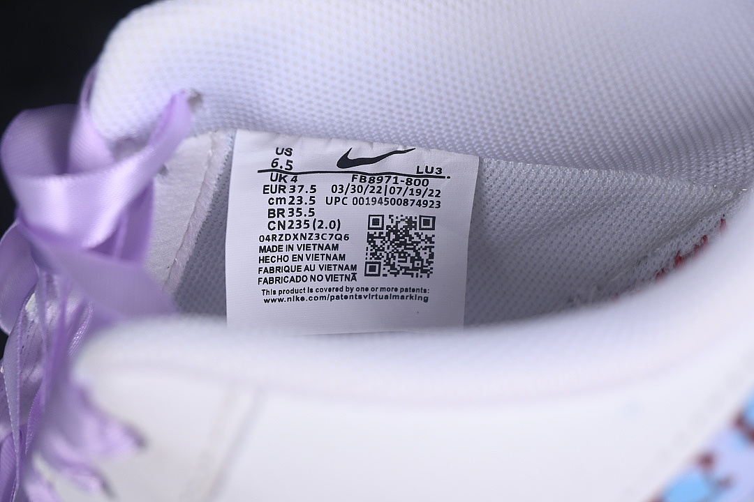 Nike [FB8971-008]-[AIR FORCE 1 07 LOW CASUAL SNEAKERS VIOLET/WHITE]-[WOMAN:36-39]-[MAN:40-45] - Image 5