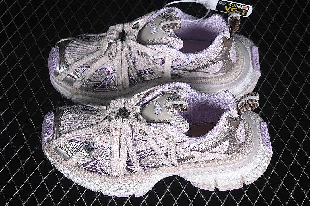 Balenciaga [W3XCH9250]-[3XL FASHIONABLE RUNNING SHOES WHITE/SILVER/PURPLE]-[WOMAN:35-39]-[MAN:40-46] - Image 12