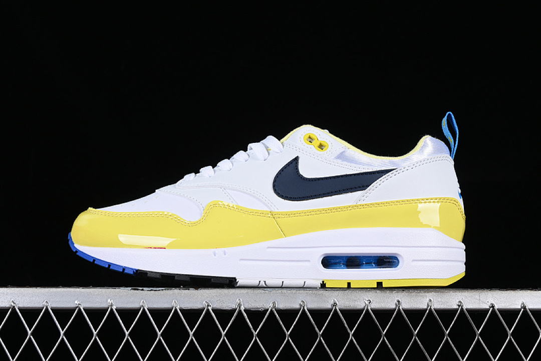 Nike AIR MAX 1 WHITE/BLACK/BLUE/YELLOW · FN8075-101, photo 1