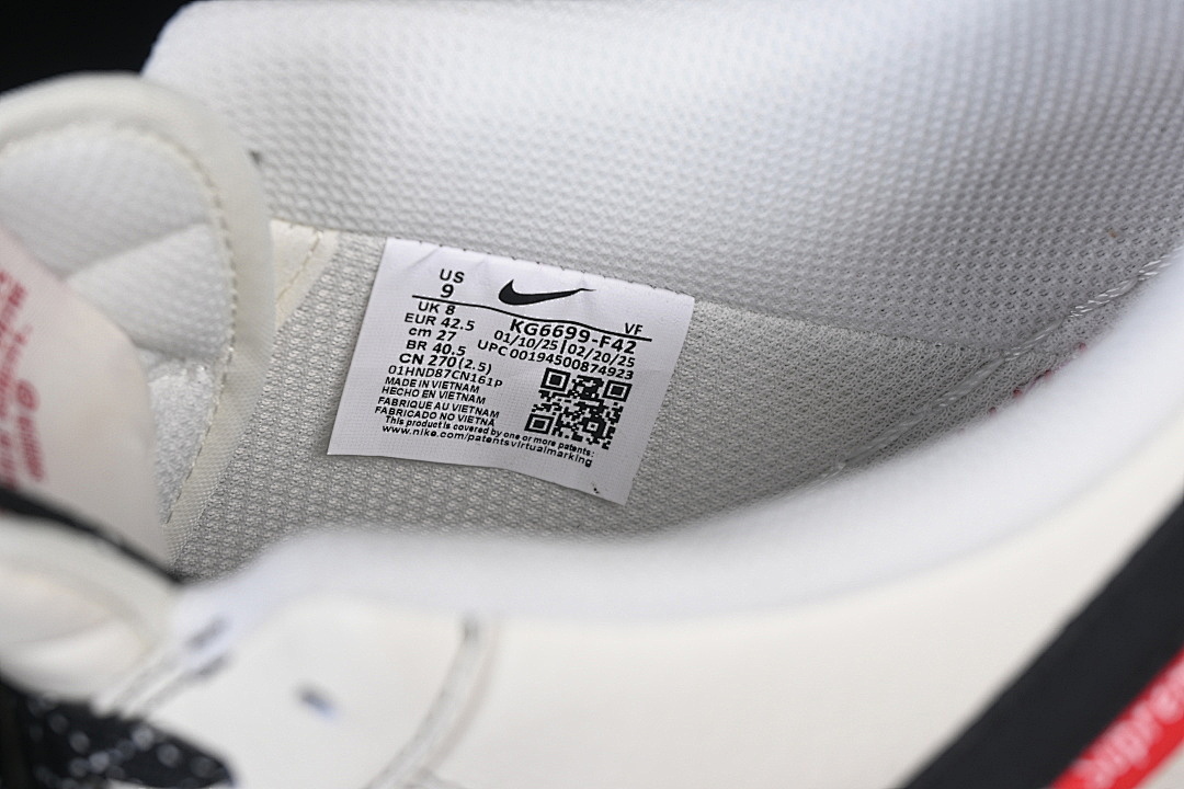 Nike [KG6699-F42]-[AIR FORCE 1 07 LOW CASUAL SHOES BLACK/GREY/WHITE/RED]-[WOMAN:36-39]-[MAN:40-45] - Image 5