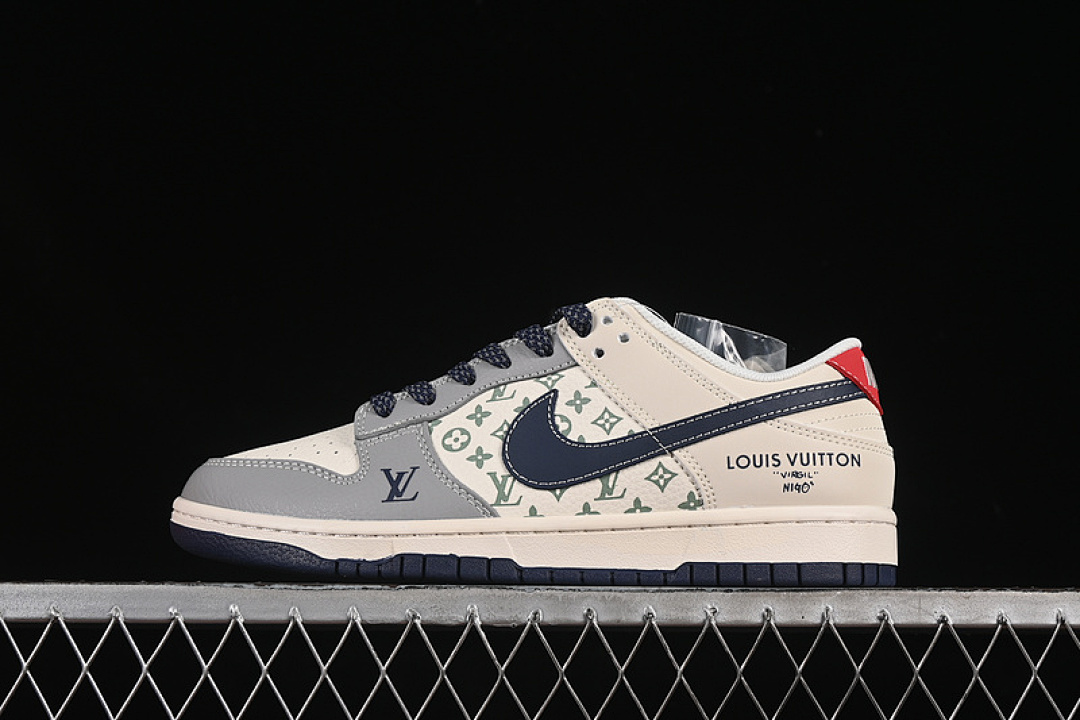 Louis Vuitton [XX3168-161]-[SB DUNK LOW LV WHITE/GREY/BLUE]-[WOMAN:36-39]-[MAN:40-45], photo 1
