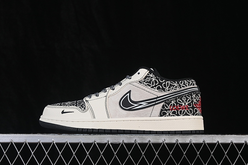 Jordan AIR Jordan 1 LOW AJ1 RETRO BASKETBALL SHOES WHEAT/BLACK/BEIGE · LL8888-004, photo 1