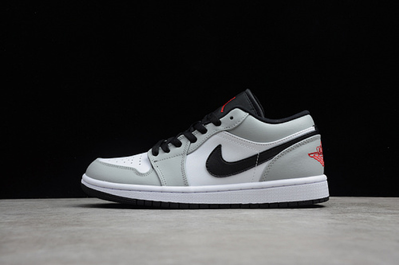Jordan AIR Jordan 1 LOW LIGHT SMOKE GREY/GYM RED-WHITE · 553558-030, photo 1