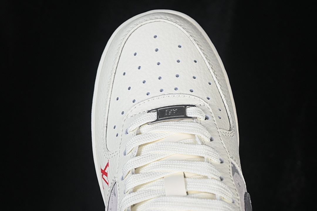 Nike [HS6188-134]-[AIR FORCE 1 07 LOW CASUAL SNEAKERS BEIGE/GREY/RED]-[WOMAN:36-39.5]-[MAN:40-45] - Image 10