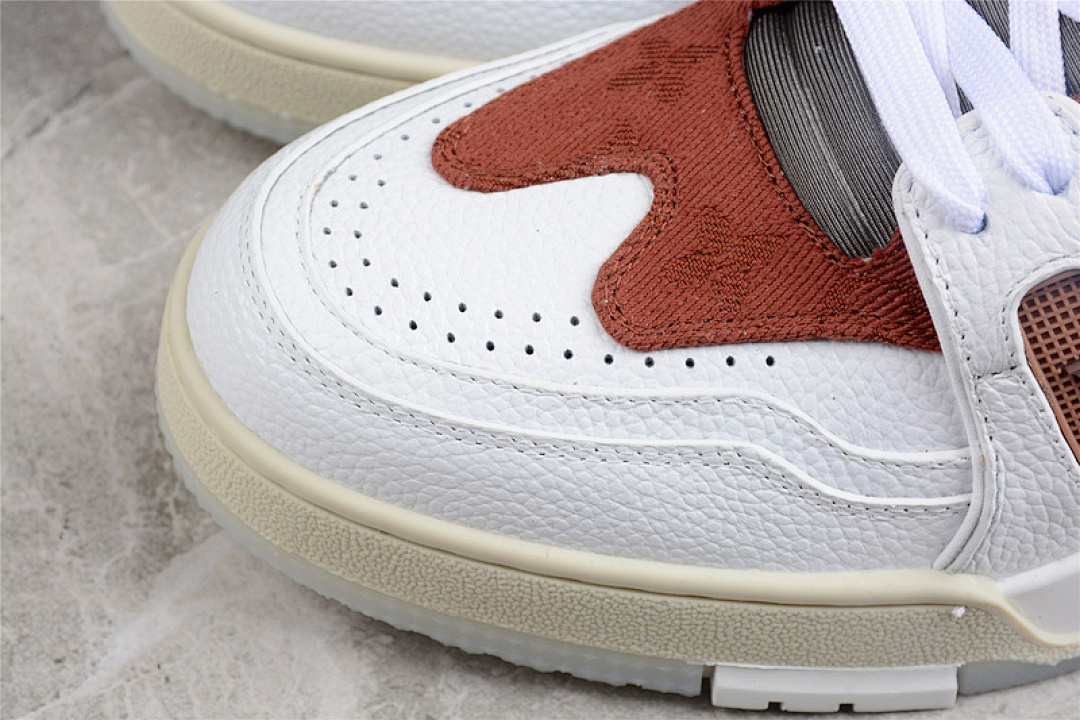 Louis Vuitton [L*V LOW TRAINER SNEAKERS WHITE/BROWN/BLACK]-[MAN:38-45] - Image 9