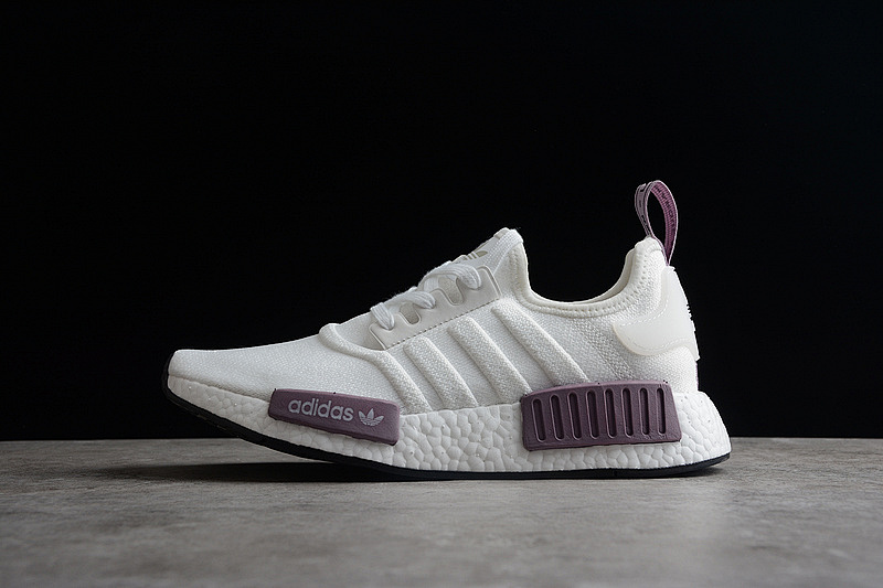 Purple NMD_R1 BOOST SHOES CLOUD WHITE/CLOUD WHITE/PURPLE · DB8024, photo 1
