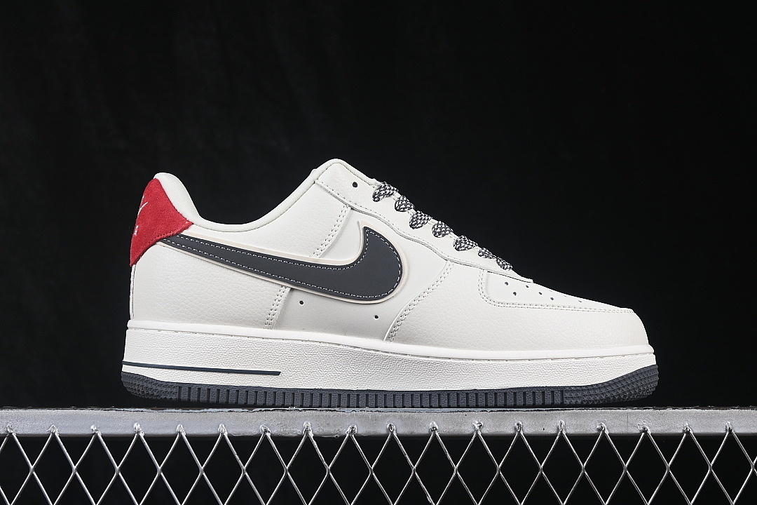 Nike [DW8806-019]-[AIR FORCE 1 07 LOW CASUAL SNEAKERS WHITE/GREY/RED]-[WOMAN:36-39]-[MAN:40-45] - Image 16