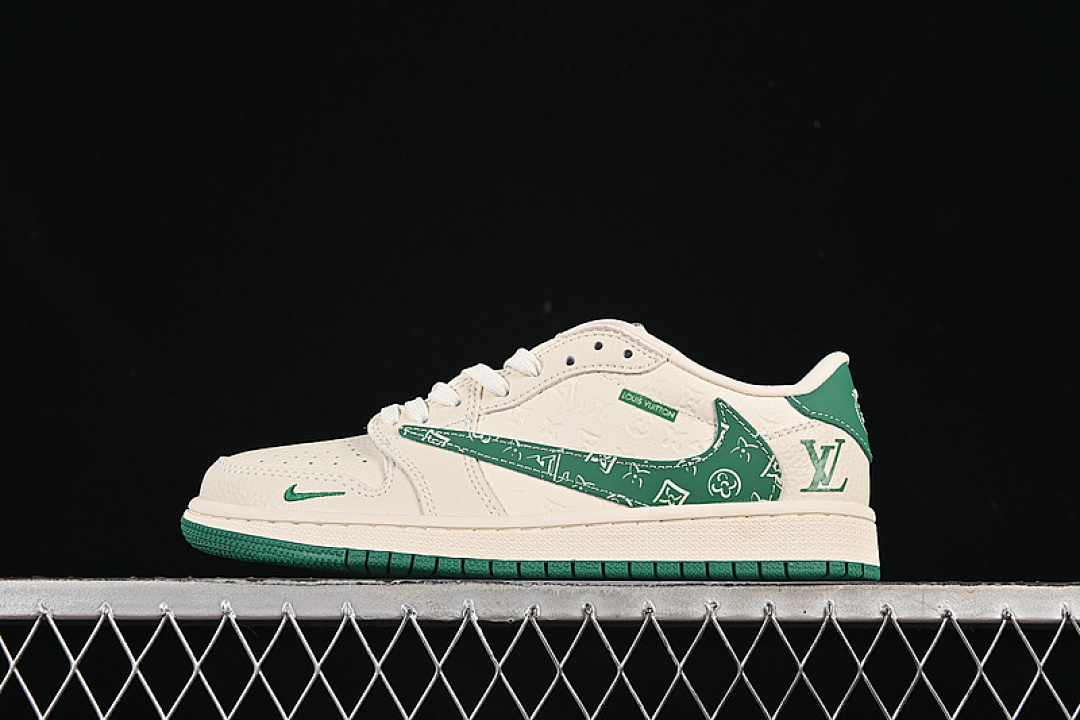 Jordan [XS2024-064]-[TRAVIS SCOTT X FRAGMENT DESIGN AIR JORDAN 1 LOW OG SP WHITE/GREEN]-[36-45], photo 1