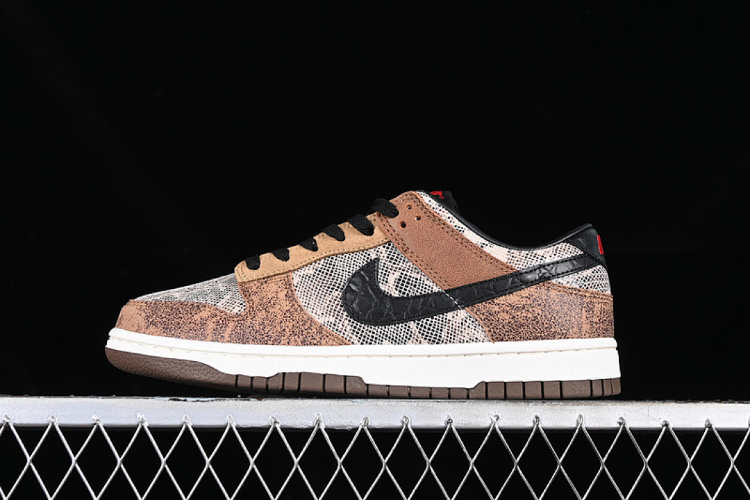Unbranded [FJ5434-120]-[DUNK LOW PREMIUM CO JP NATURAL/BLACK/ALE BROWN/PECAN/DARK DRIFTWOOD/RED], photo 1