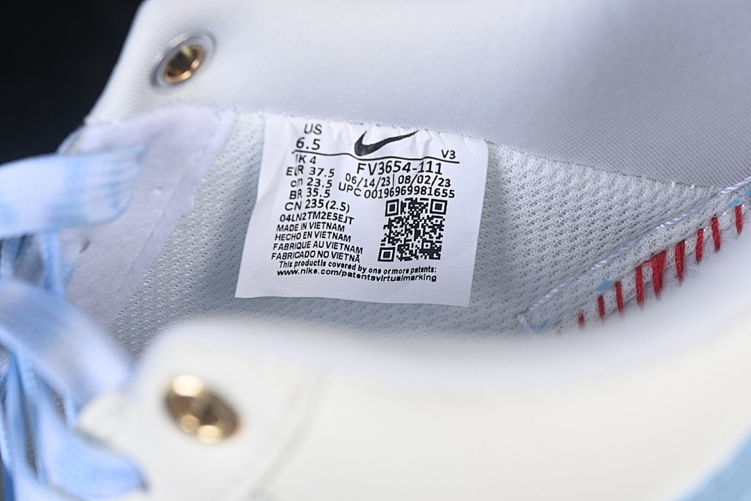 Nike [FV3654-311]-[AIR FORCE 1 07 LOW CASUAL SNEAKERS WHITE/BLUE/WHITE]-[WOMAN:36-39]-[MAN:40-45] - Image 6