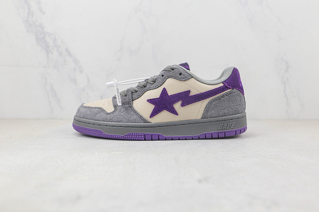 Bape Bape [HUMAN MADE STA SK8 TO NIGO GREY/PURPLE/BEIGE]-[WOMAN:36-39]-[MAN:40-45], photo 1