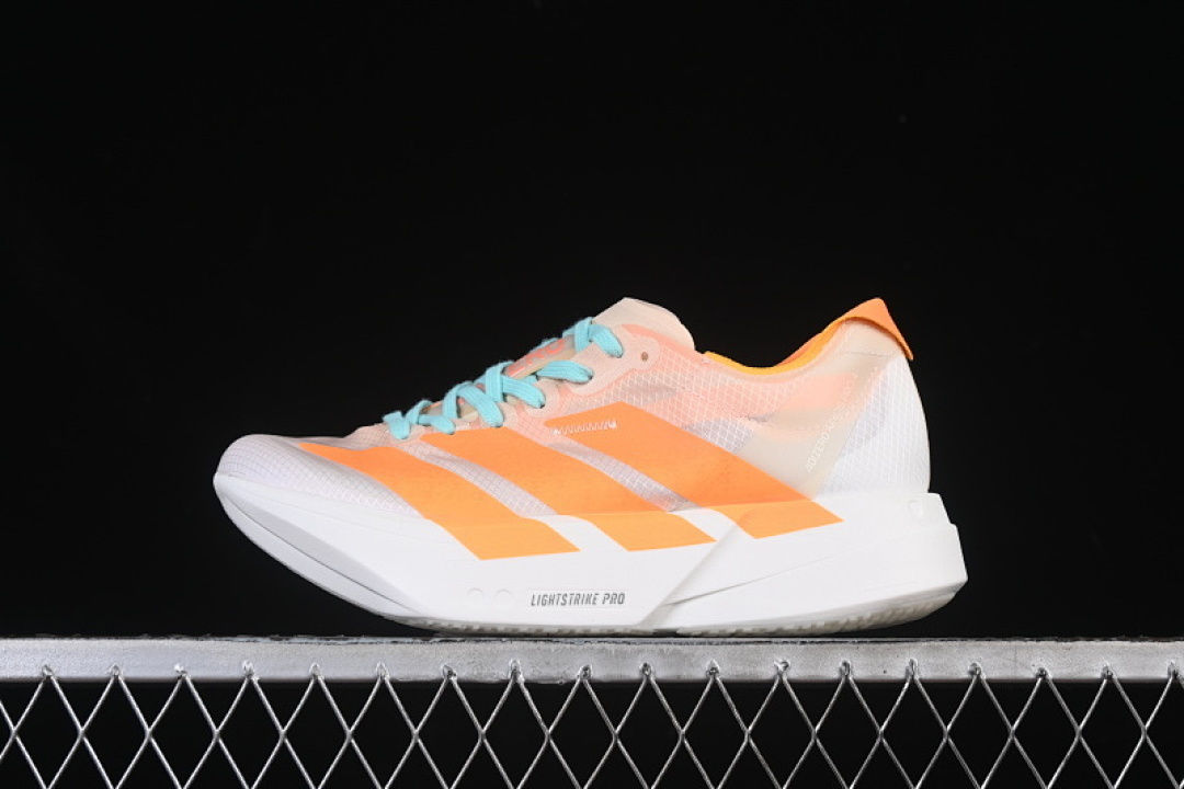 Adidas [JR1241]-[ADIZERO ADIOS 4 M WHITE/ORANGE/GREEN]-[WOMAN:36-39]-[MAN:40-45] - Image 8