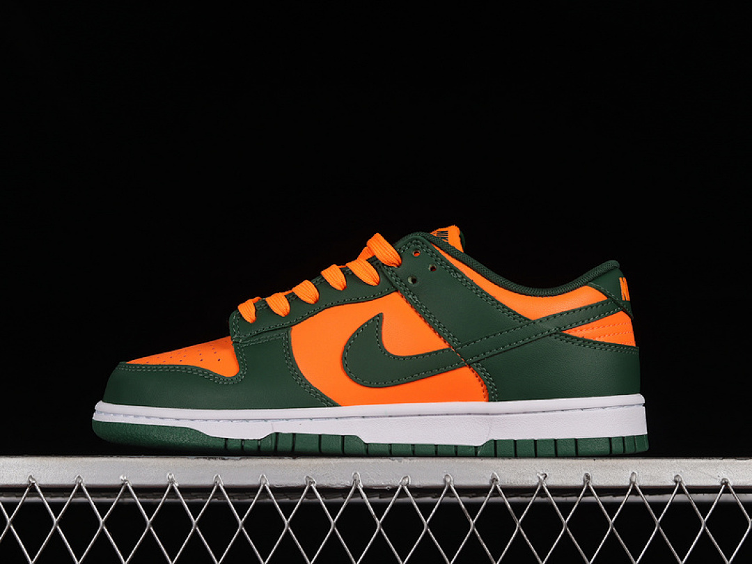 Unbranded [DD1391-300]-[SB DUNK LOW MIAMI HURRICANES GORGE GREEN/WHITE/TOTAL ORANGE]-[UNISEX:36-45], photo 1