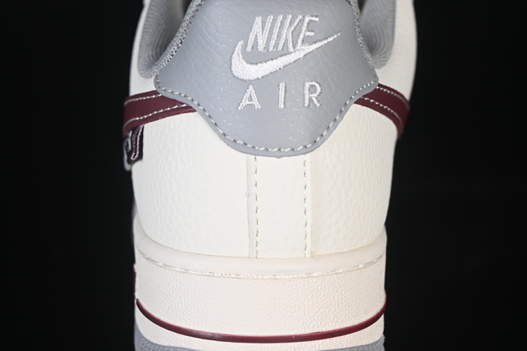 Nike [QW5606-268]-[AIR FORCE 1 07 LOW CASUAL SNEAKERS GREY/WINE RED/WHITE]-[WOMAN:36-39]-[MAN:40-45] - Image 6