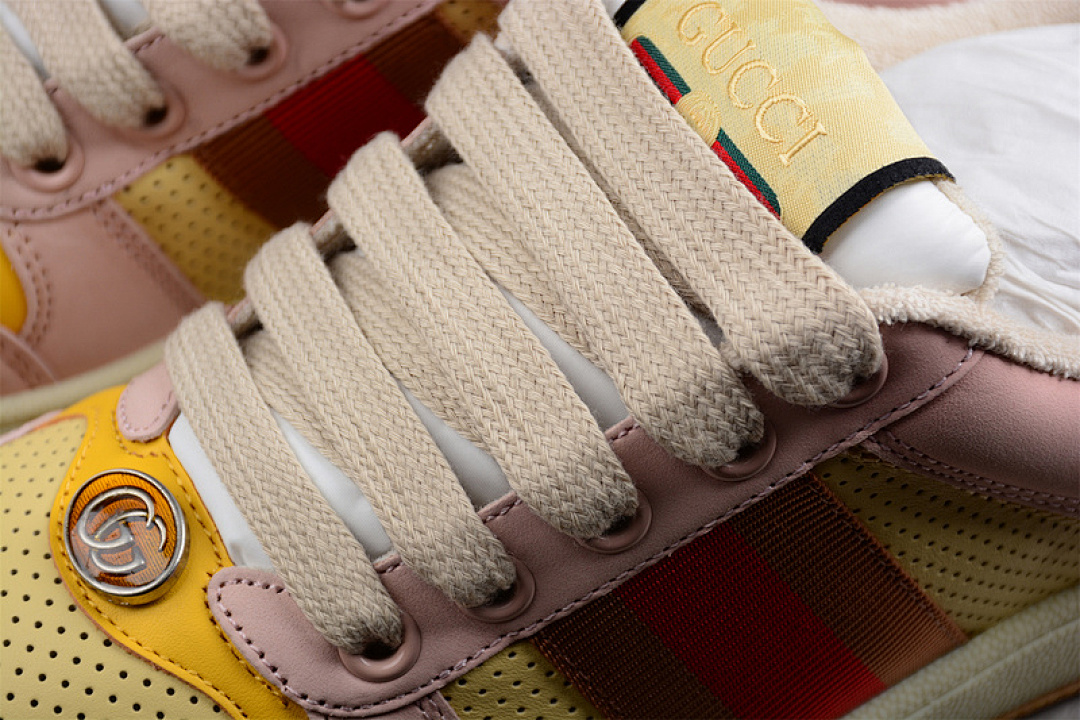 Gucci [GU*CCI ACE EMBROIDERED LOW-TOP LIGHT PINK/YELLOW/BEIGE]-[WOMAN:35-40] - Image 9