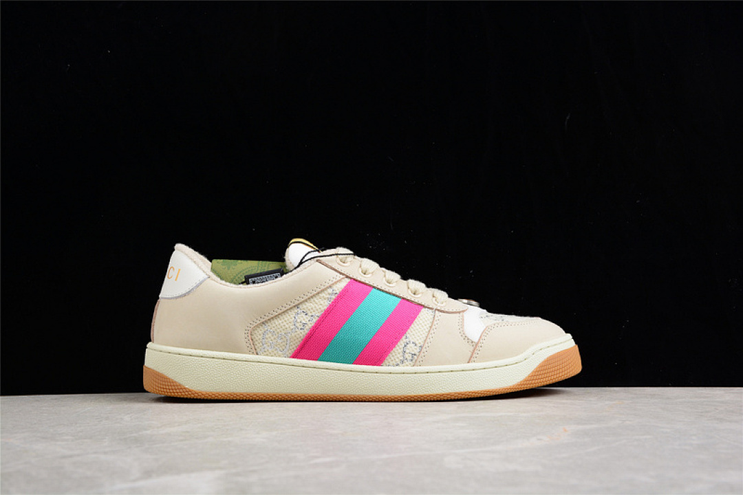 Gucci [GU*CCI DISTRESSED SCREENER SNEAKER BEIGE/PINK/GREEN]-[WOMAN:35-39]-[MAN:40-45] - Image 16