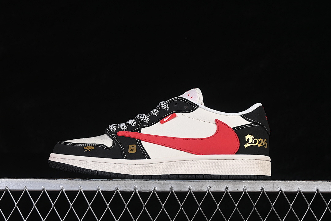 Jordan [MZ9588-825]-[FRAGMENT DESIGN AIR JORDAN 1 LOW OG SP WHITE/BLACK/RED]-[WOMAN:36-39]-[MAN:40-45] - Image 2