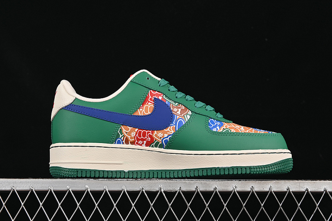 Nike [KJ1688-007]-[AIR FORCE 1 7 LOW WHITE/GREEN/BLUE]-[WOMAN:36-39]-[MAN:40-45] - Image 16