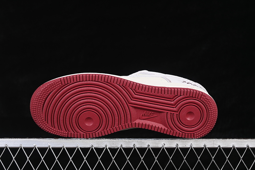 Nike [FC1688-261]-[AIR FORCE 1 07 LOW CASUAL SNEAKERS WHITE/WINE RED]-[WOMAN:36-39]-[MAN:40-45] - Image 15
