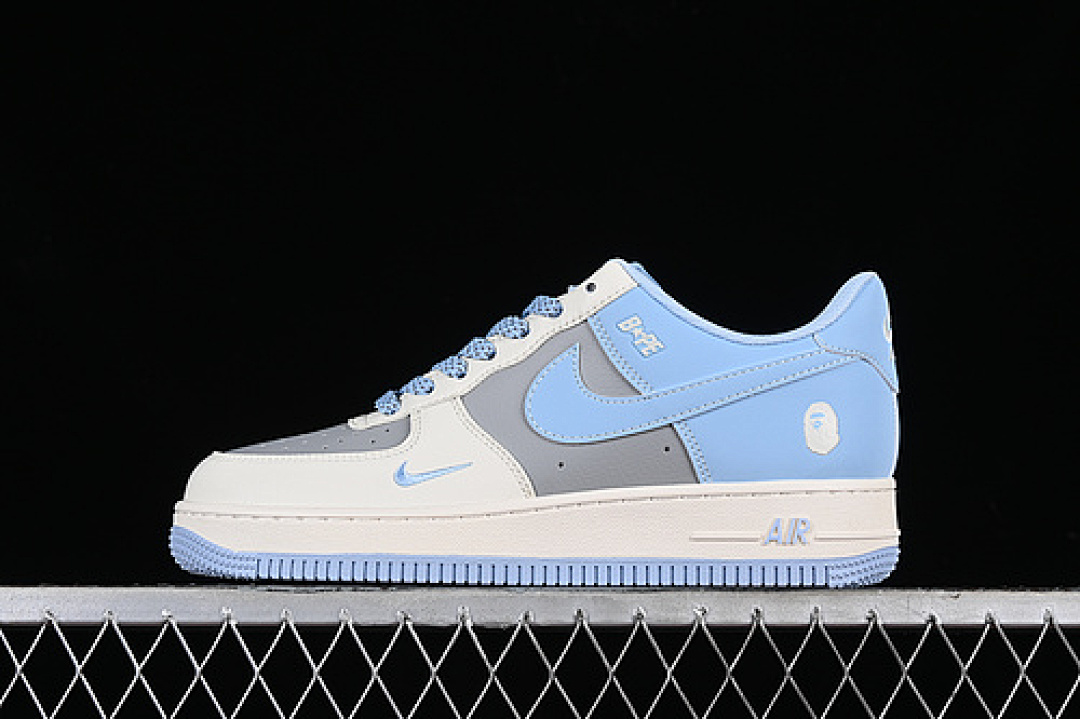 Nike Nike AIR FORCE 1 07 LOW BAPE WHITE/GREY/BLUE · BB9599-204, photo 1