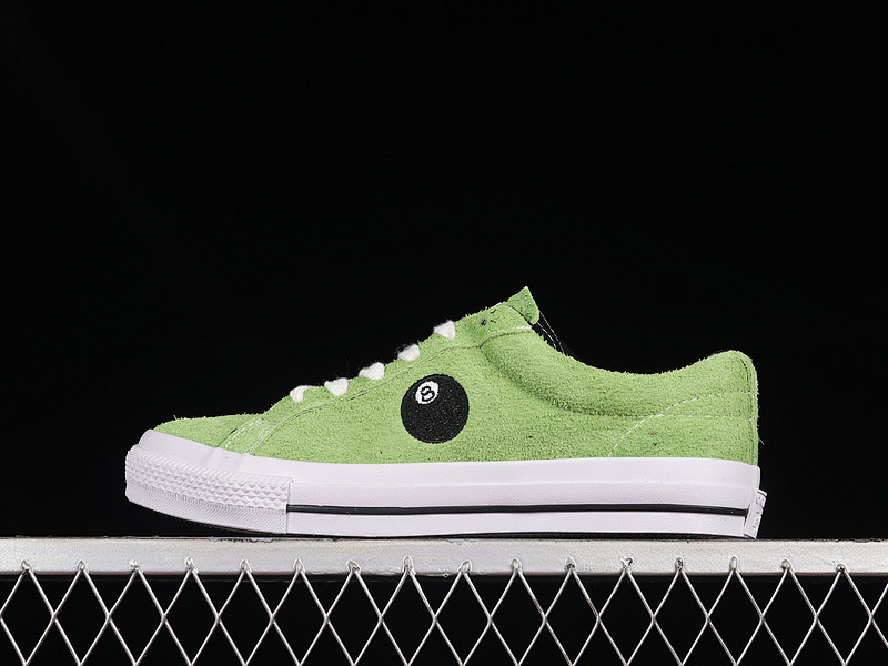 Converse Converse STUSSY ONE STAR PRO LOW 8 BALL GREEN FLASH/WHITE/BLACK · A03712C, photo 1