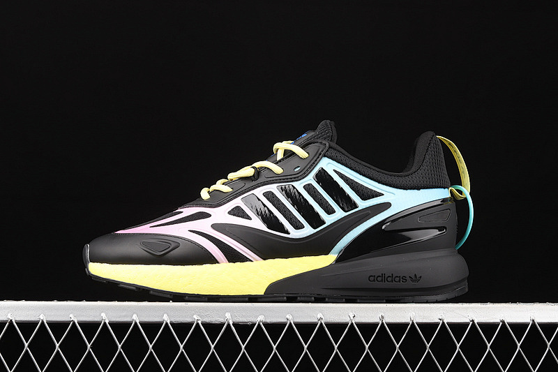 ZX 2K BOOST 2.0 SHOES CORE BLACK/PULSE YELLOW/SONIC INK · GY8283, photo 1