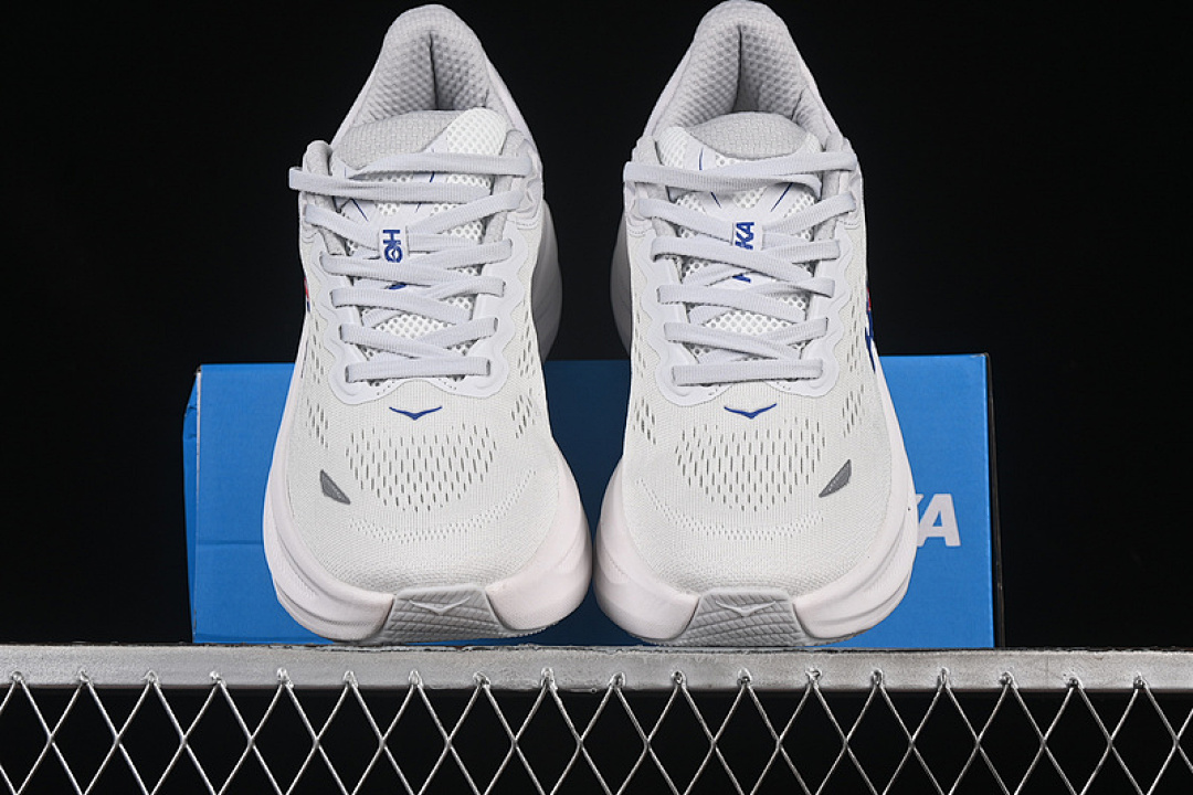 On Running [1162011 CYLT]-[HOKA ONE BONDI 9 WHITE/GREY/BLUE]-[WOMAN:36-39]-[MAN:40-45] - Image 13