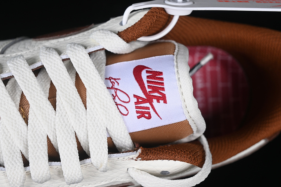 Nike [HQ7027-100]-[HOWARD UNIVERSITY X AIR FORCE 1 07 LOW SAIL/BISON/DRAGON RED]-[UNISEX:36-45] - Image 11