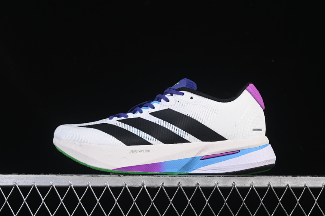 Adidas [JS4946]-[ADIZERO BOSTON 13 WHITE/BLACK/NAVY BLUE/PURPLE]-[WOMAN:36-39]-[MAN:40-46], photo 1