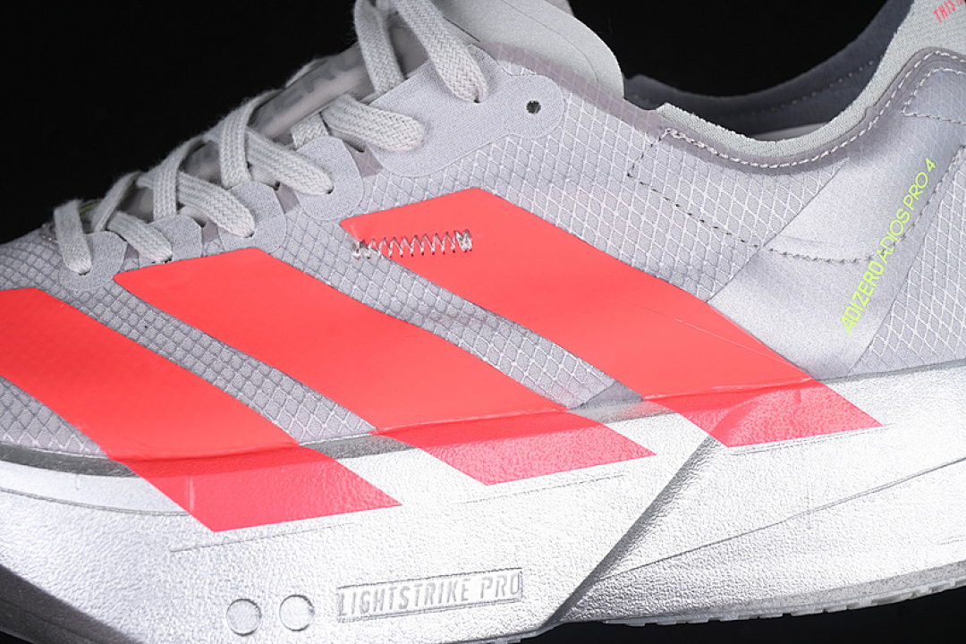 Adidas [JR6372]-[ADIZERO ADIOS PRO 4 SILVER METALLIC/LUCID RED/GREY]-[WOMAN:36-39]-[MAN:40-45] - Image 9