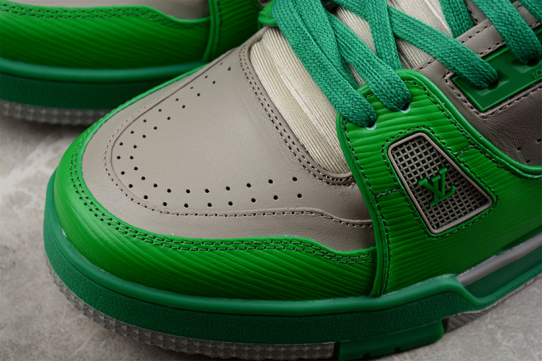 Louis Vuitton [L*V TRAINER SNEAKER LOW GREEN/GREY/GREEN]-[MAN:38-45] - Image 9