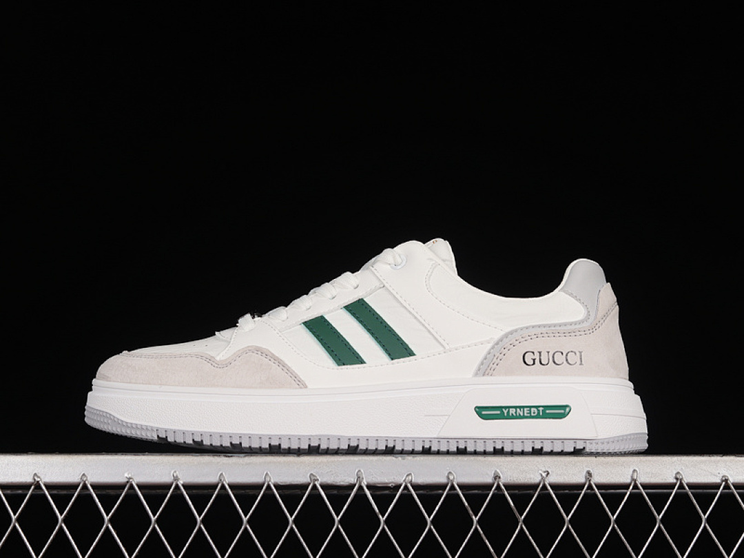Unbranded [9Y9209666]-[GU*CCI CASUAL TRENDY SNEAKERS WHITE/LIGHT GREY/GREEN]-[MAN:39-44], photo 1