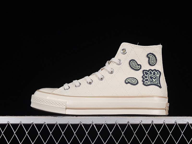Converse Converse CHUCK TAYLOR 70S HIGH CRAFTED PATCHES EGRET/NAVY/ALLIGATOR FRIEND GREEN · A02764C, photo 1