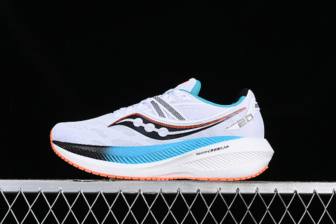 On Running [S20759-185]-[SAUCONY TRIUMPH WHITE/BLACK/GREY/BLUE]-[WOMAN:36-39]-[MAN:40-45], photo 1