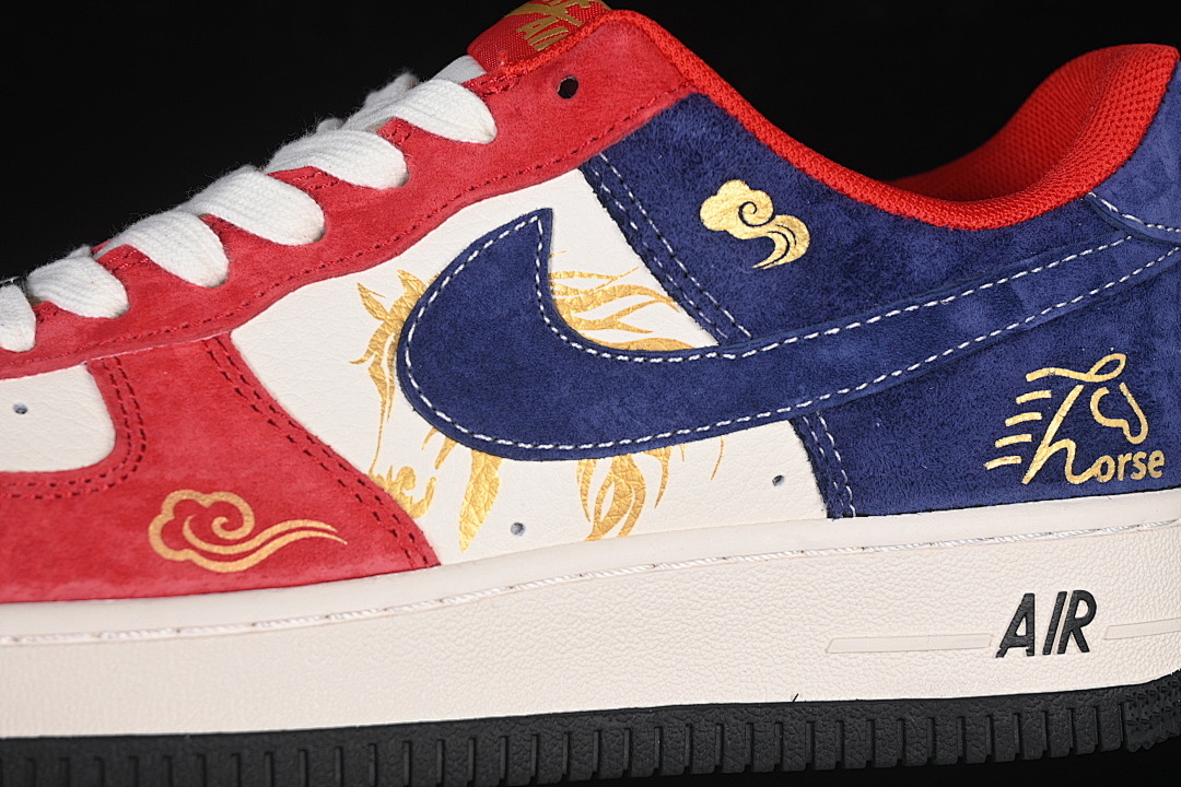 Nike [XD0028-019]-[AIR FORCE 1 07 LOW CASUAL SNEAKERS WHITE/RED/BLUE]-[WOMAN:36-39]-[MAN:40-45] - Image 8