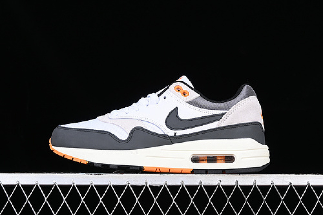 Nike AIR MAX 1 WHITE/GREY/BLACK/ORANGE · FN7487-133, photo 1