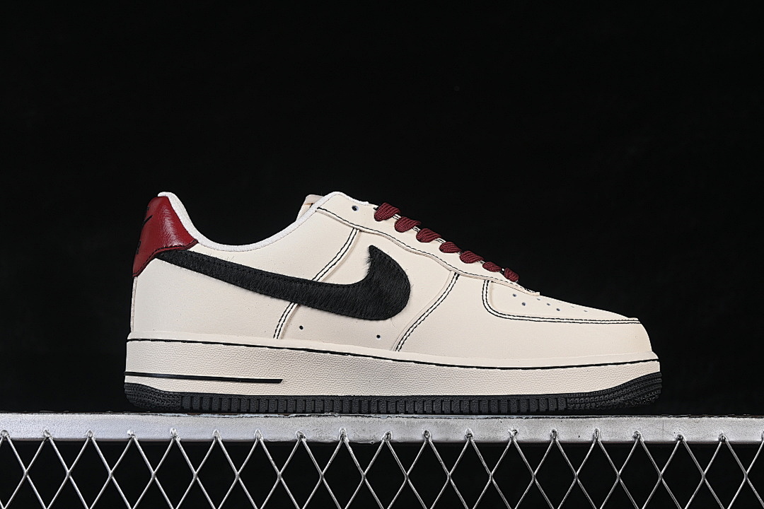 Nike [IB4607-171]-[AIR FORCE 1 07 LOW WHITE/BLACK/WINE RED]-[WOMAN:36-39]-[MAN:40-45] - Image 16