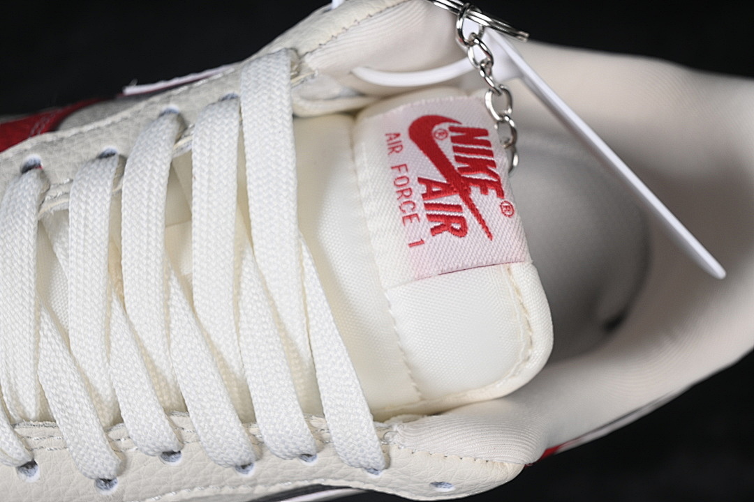 Nike [XL1979-134]-[AIR FORCE 1 07 LOW CASUAL SNEAKERS RED/WHITE]-[WOMAN:36-39]-[MAN:40-45] - Image 8