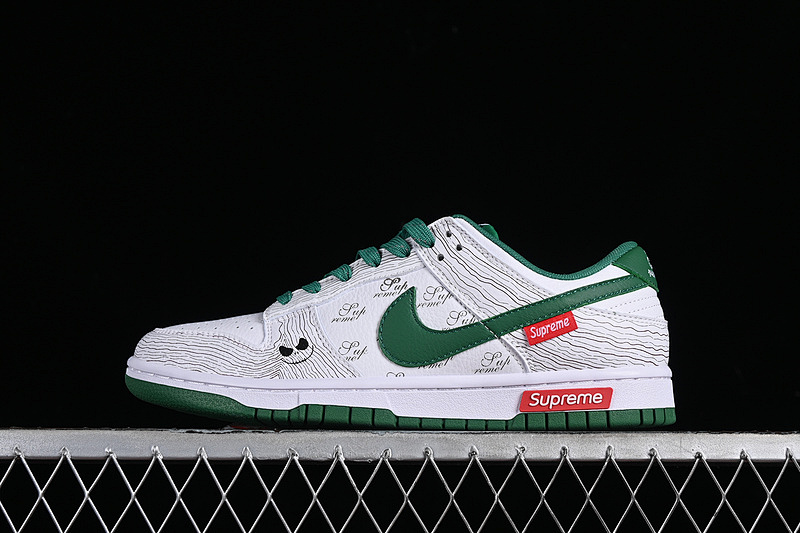 Supreme Nike SUPREME DUNK LOW SB WHITE/GREY/GREEN · XD6188-033, photo 1